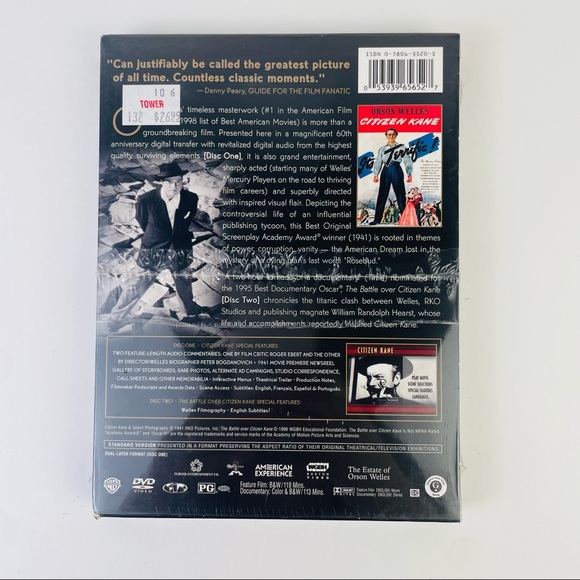 Orson Welles CITIZEN KANE Two-Disc Special Edition AFI’s #1 Movie Of All Time - Picture 2 of 4